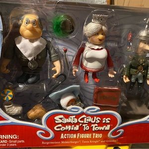 Santa Claus Is Comin' To Town Action Figure Trio Memory Lane Vintage